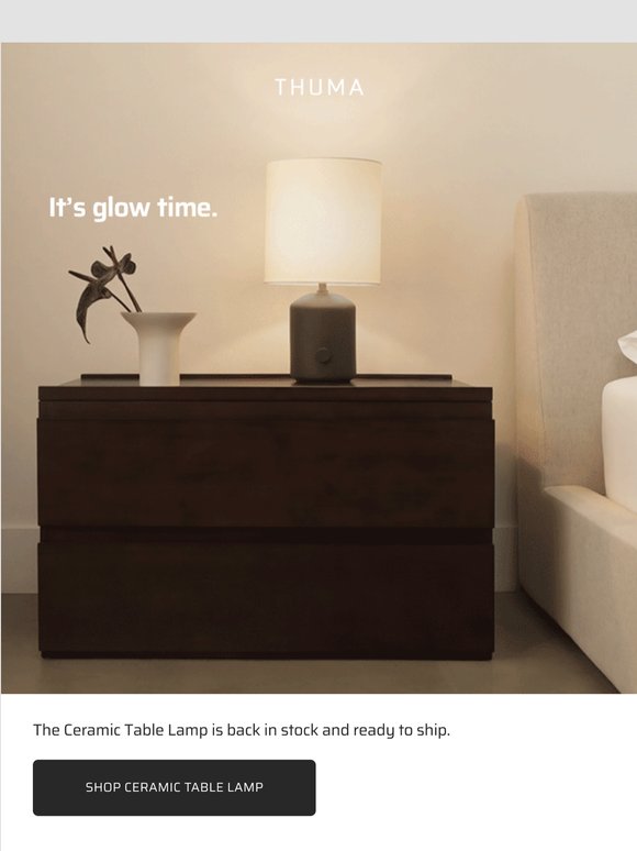 Back in stock: Ceramic Table Lamps.