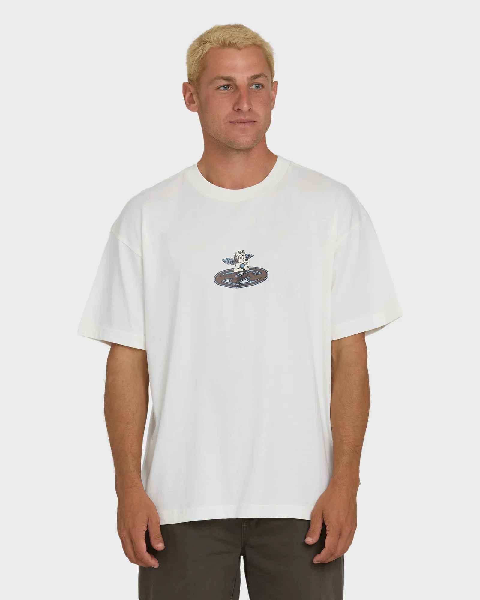 Image of Bad Dog Cherub OG Knit Short Sleeve T-Shirt - Off White