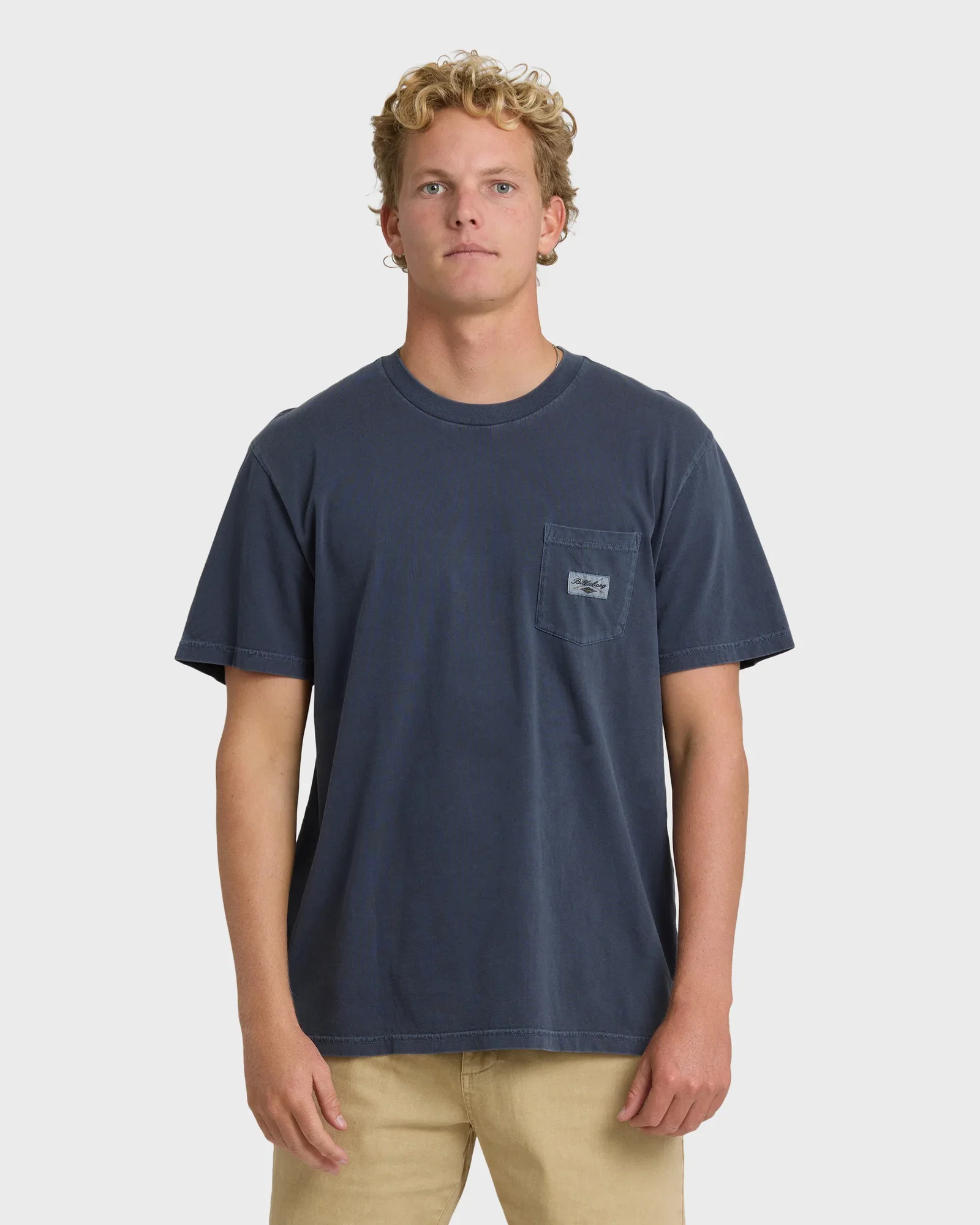 Image of Essential Pocket Wave Washed Premium Short Sleeve T-Shirt - Graystone