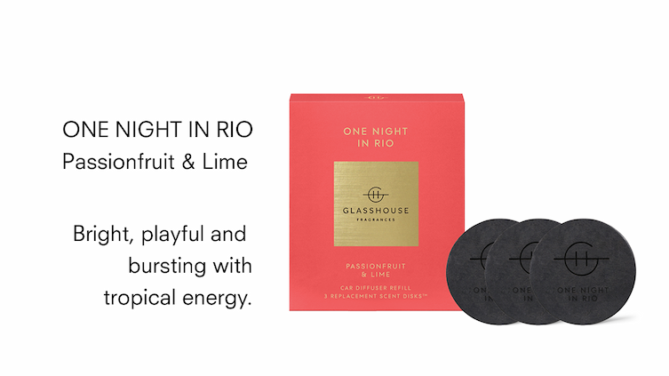 One Night in Rio Passionfruit & Lime Bright, playful and bursting with tropical energy.