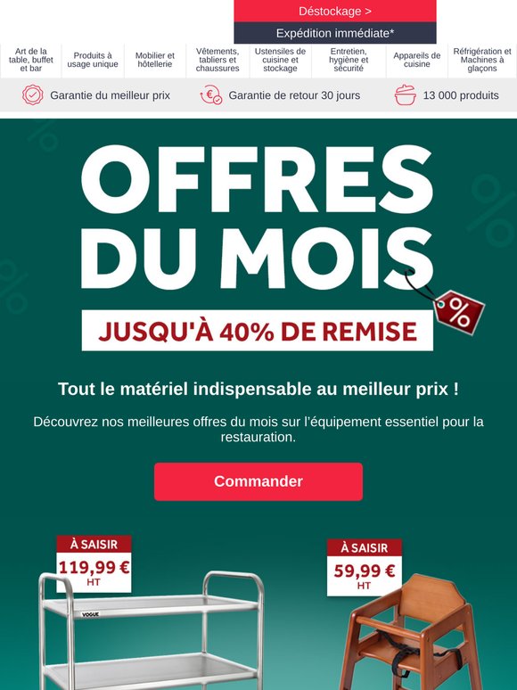 Nos meilleures offres dès que vous en avez besoin