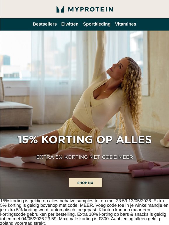 Je favoriete items nu met 15% korting 💫