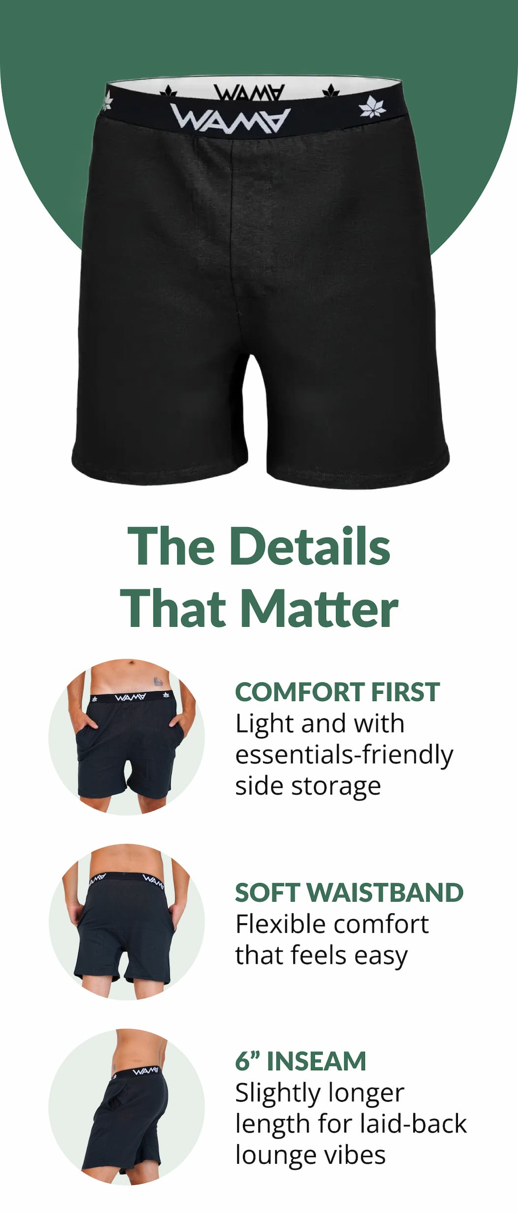 Details of pajama shorts