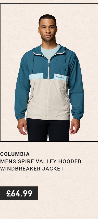 Columbia Mens Spire Valley Hooded Windbreaker Jacket