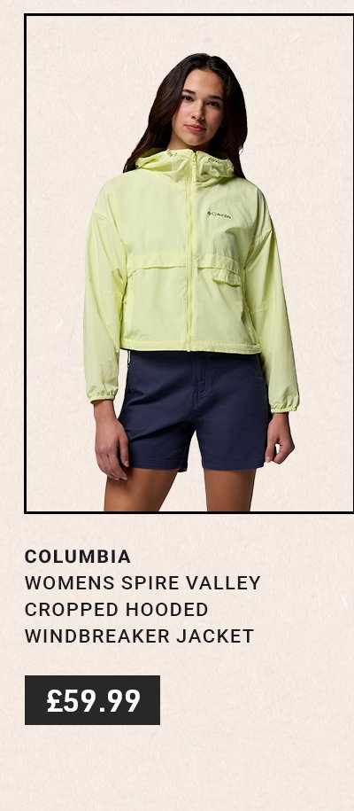 Columbia Womens Spire Valley Cropped Hooded Windbreaker Jacket