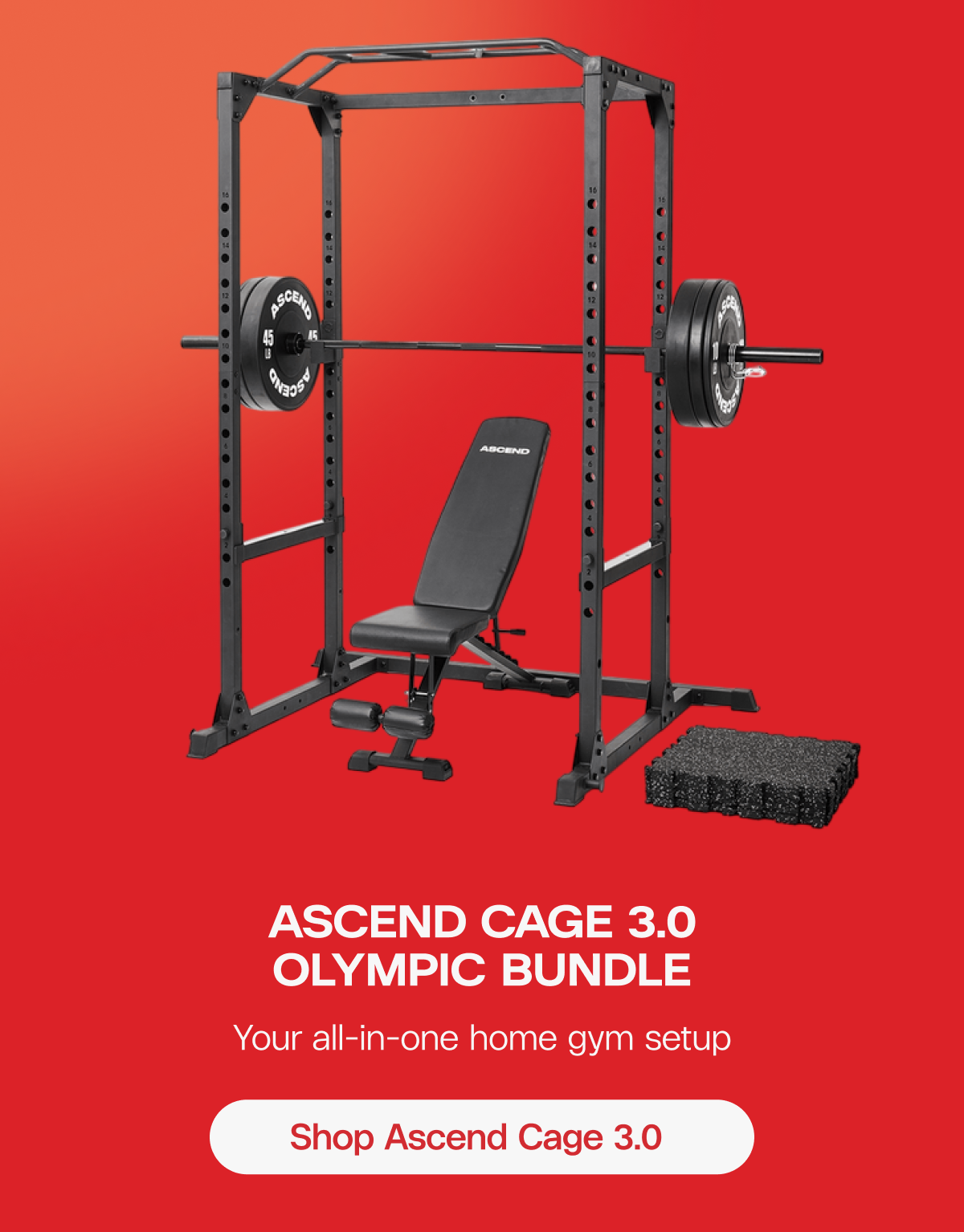Ascend Cage 3.0 Olympic Bundle  |  Your all-in-one home gym setup