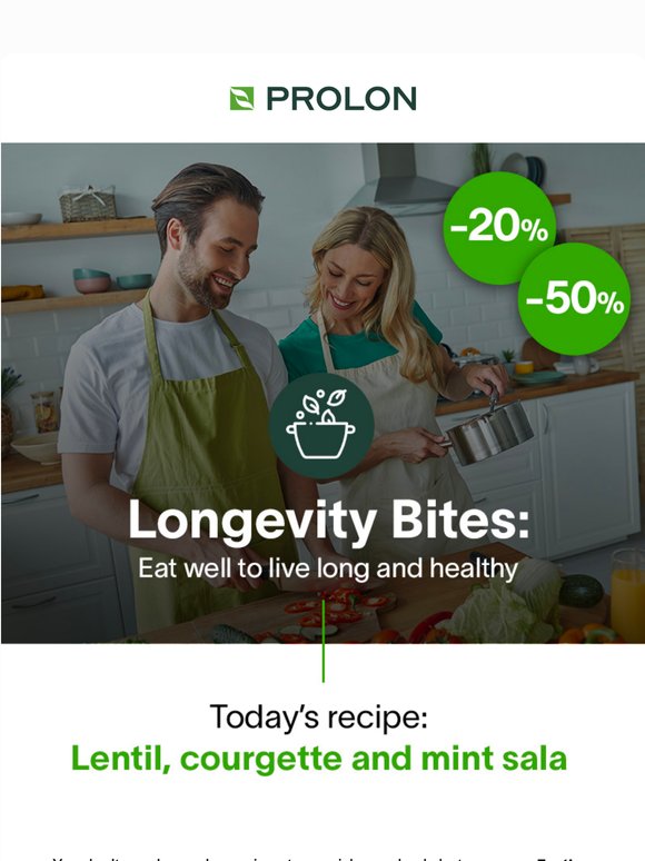 🍽️ Longevity Bites: lentil, courgette and mint salad