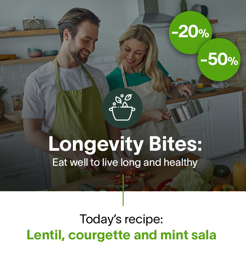 Today we're making… Lentil, courgette and mint sala