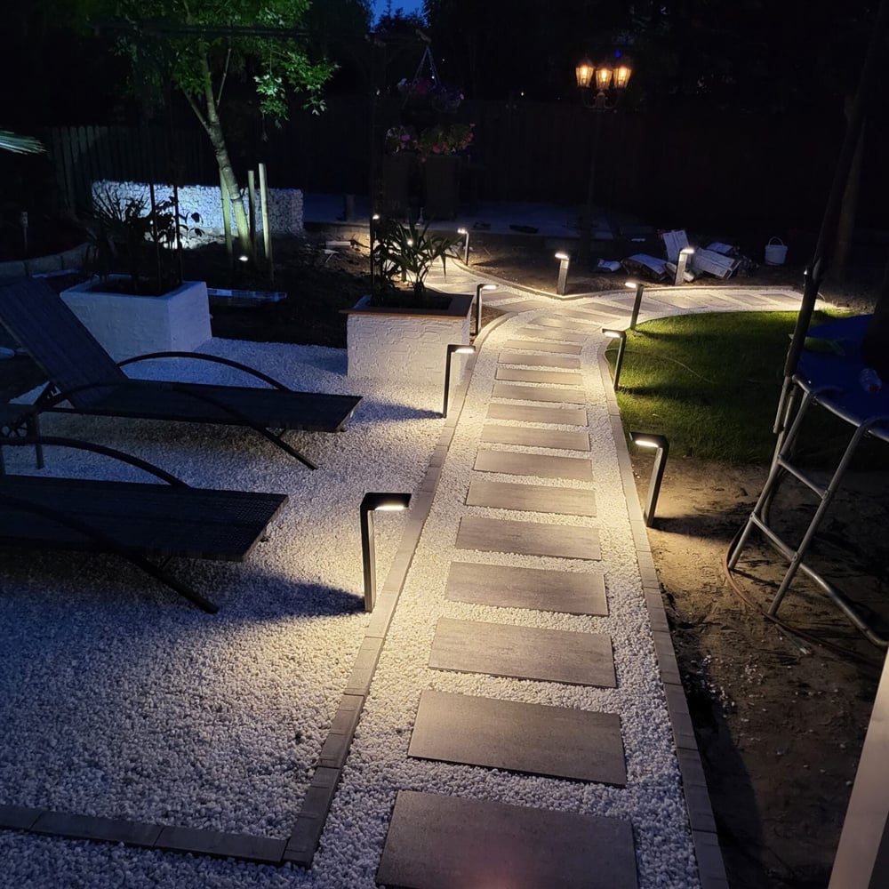 Lighting along the garden path