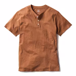 Short Sleeve Slub Henley