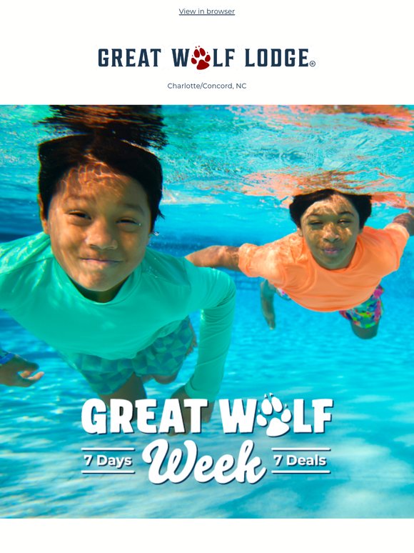 Act fast—Your 𝟮𝗻𝗱 Great Wolf Week deal lasts 24 hours