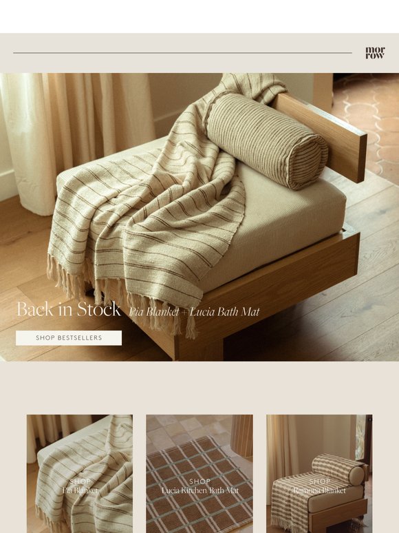 Back in Stock | Pia Blanket + Lucia Bath mat