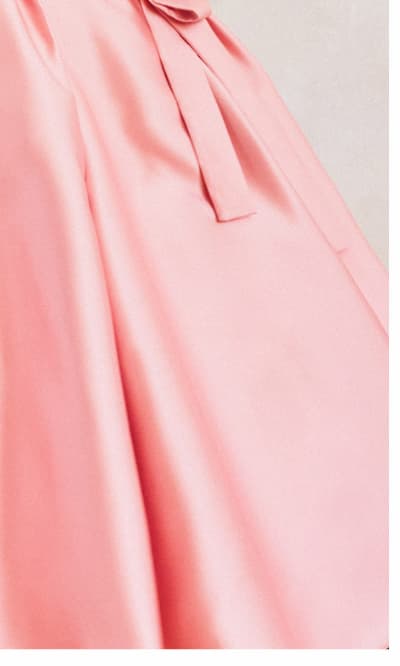 Mikado Lapel Belted Midi Dress In Apricot Ice