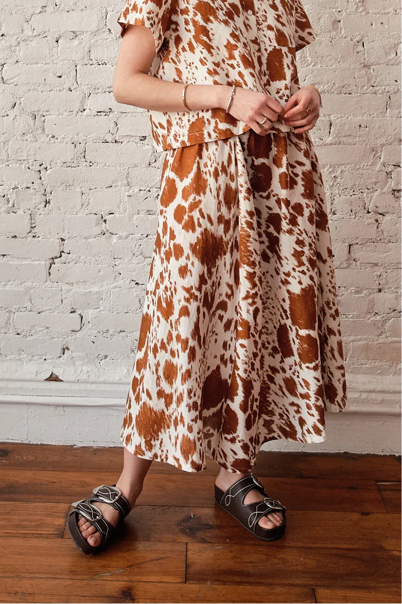 Image of Play Skirt - Cow Print