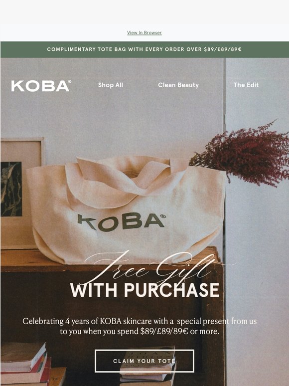 4 years of KOBA. One gift for you 🎁
