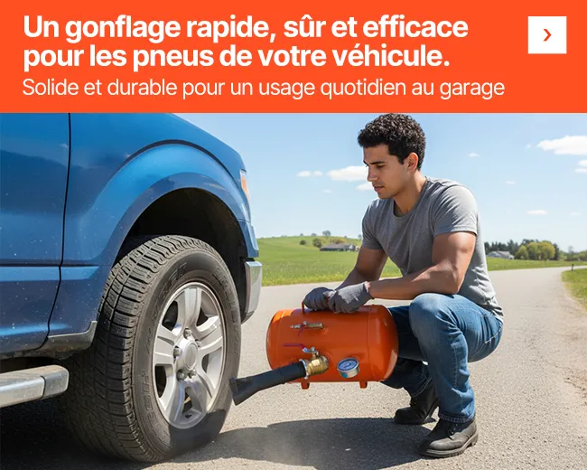 Un gonflage rapide, sûr et efficace pour les pneus de votre véhicule.