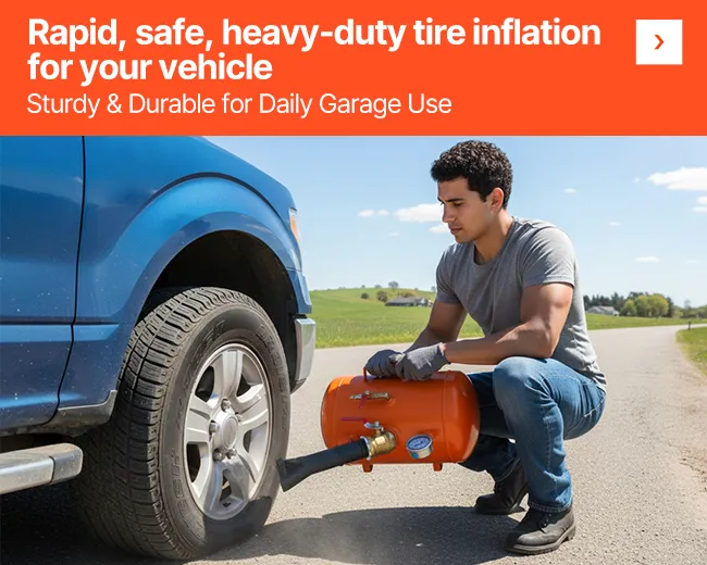Rapid, safe, heavy-duty tire inflation for your vehicle