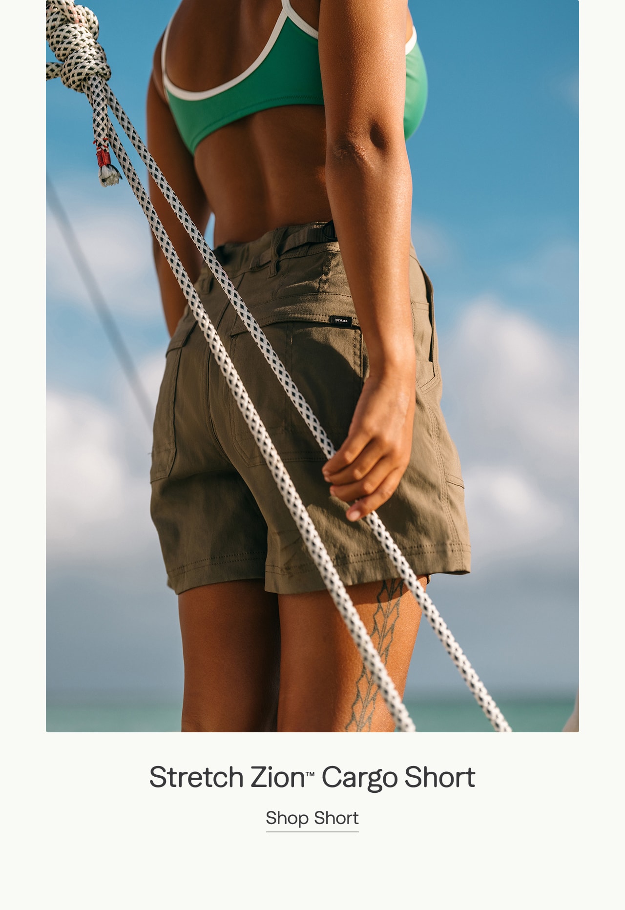 stretch zion cargo short