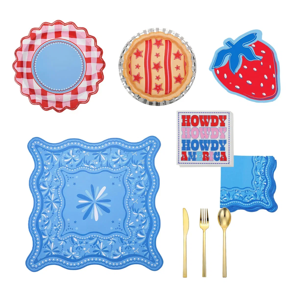 Image of Patriotic Tableware Party Kit