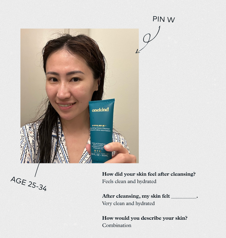 Radical Repair Nourishing Cream Cleanser in hand