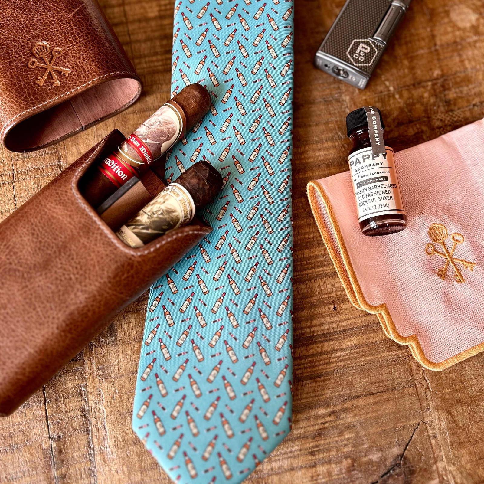 Image of Bourbon & Cigars Necktie
