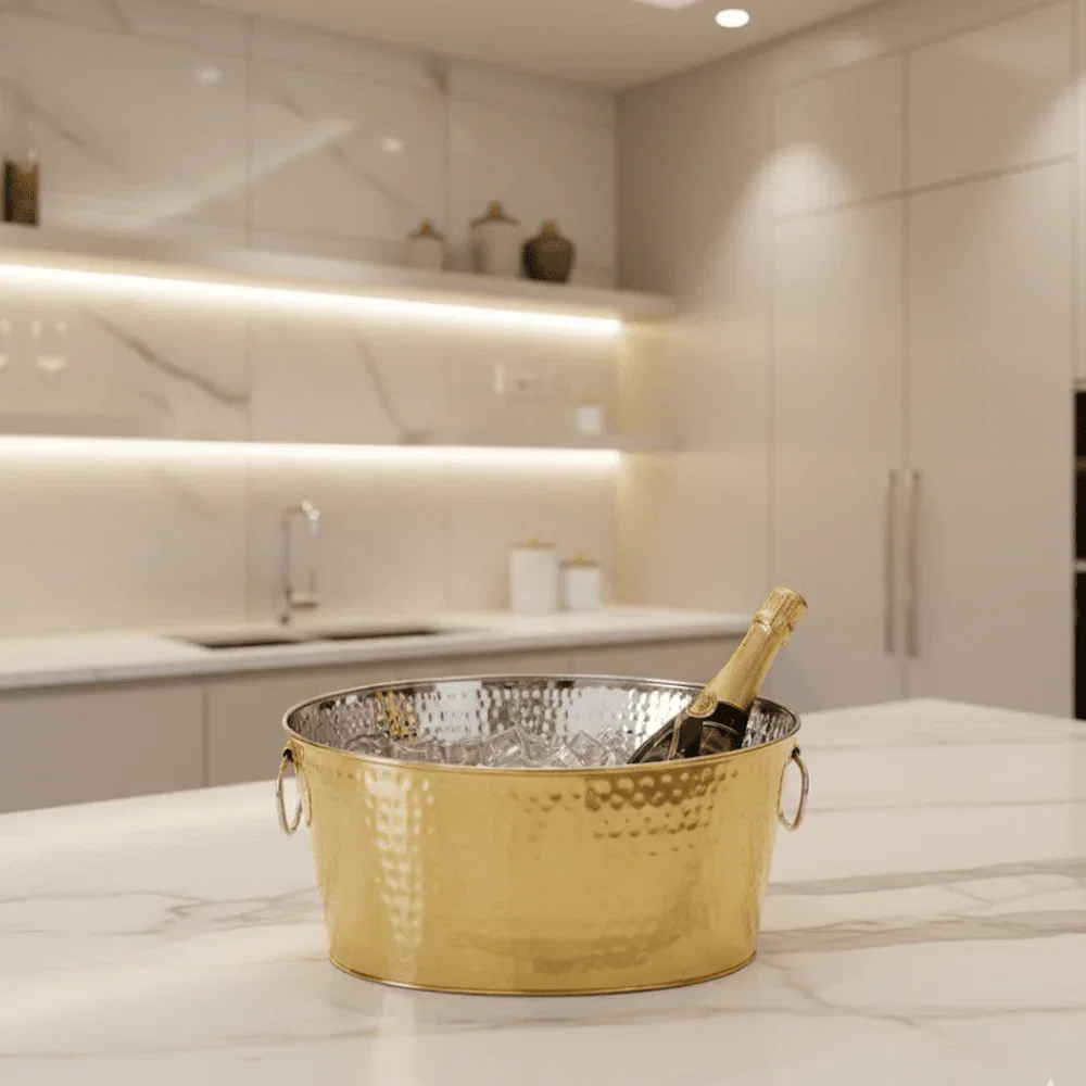 Pavillion Gold Hammered Champagne Bucket