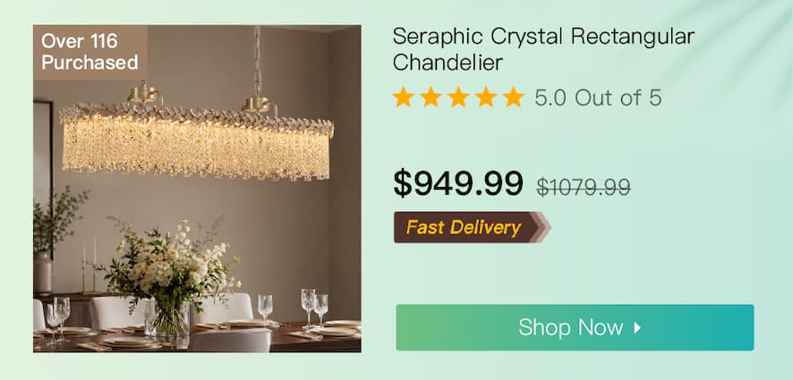 Seraphic Crystal Rectangular Chandelier
