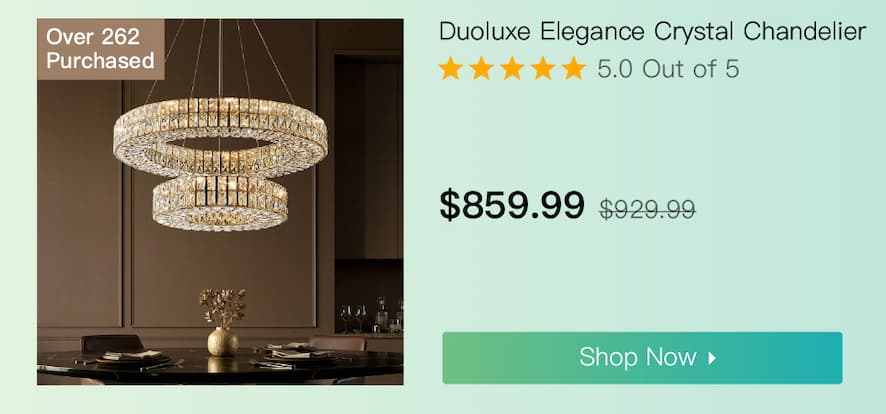 Duoluxe Elegance Crystal Chandelier
