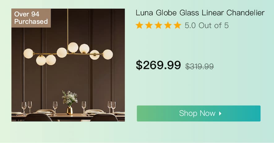 Luna Globe Glass Linear Chandelier