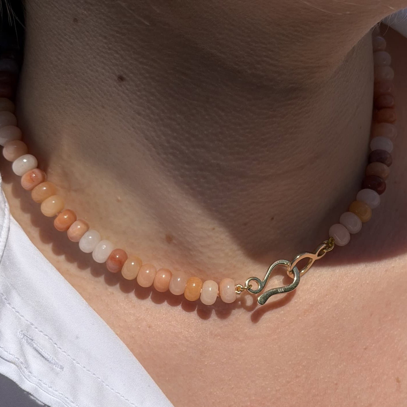 For the girl who's a little more playful, the Sarah Pink Aventurine Necklace is like the blush of a summer sunset, and will always remind her of everything she's capable of.