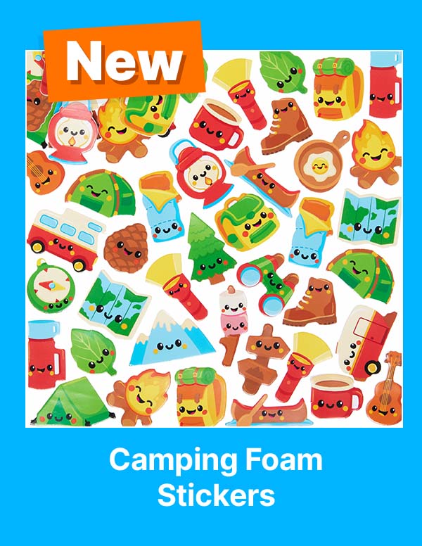 Camping Foam Stickers