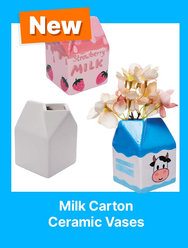 Milk Carton Ceramic Vases