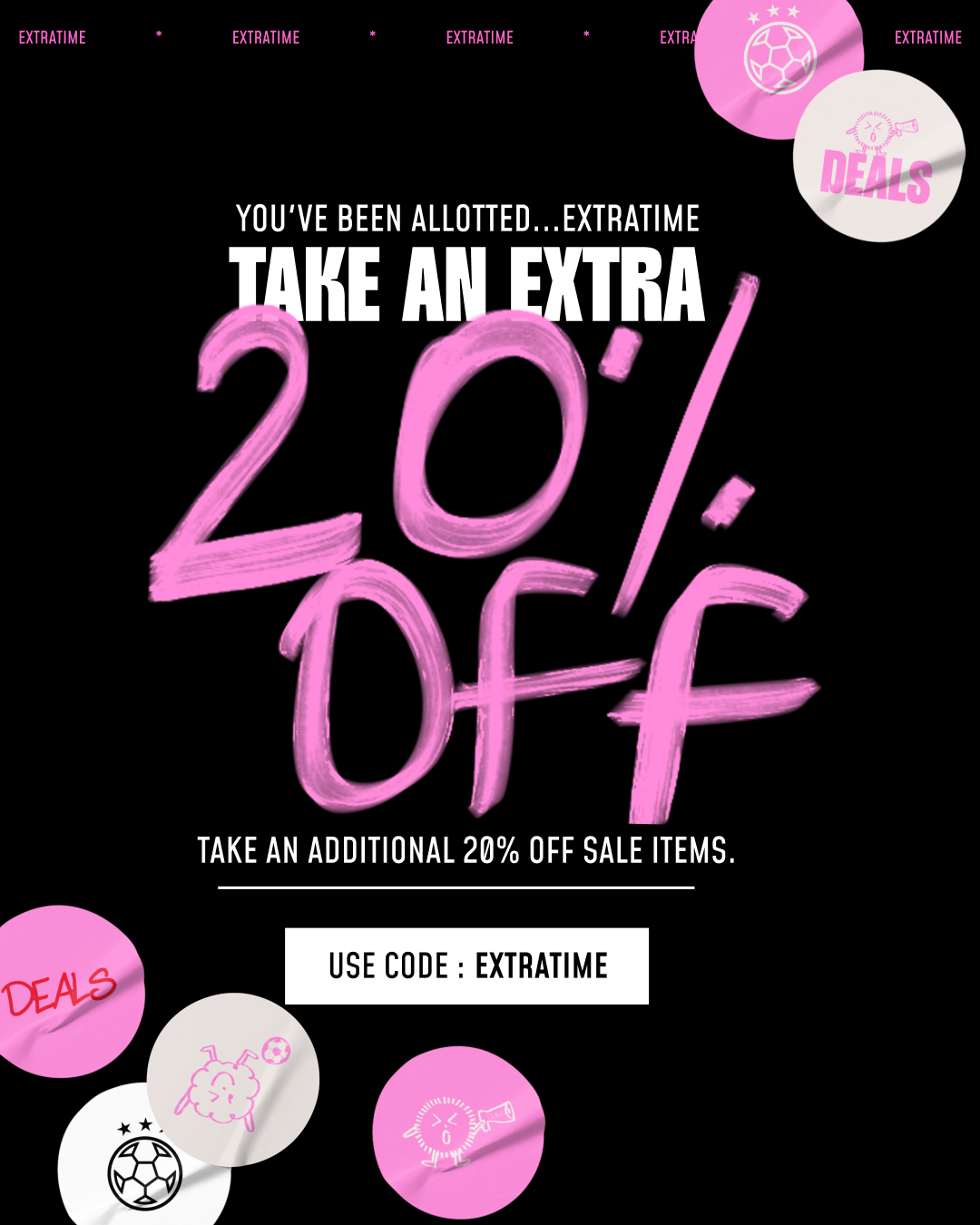 Extra 20% off already-on-sale gear