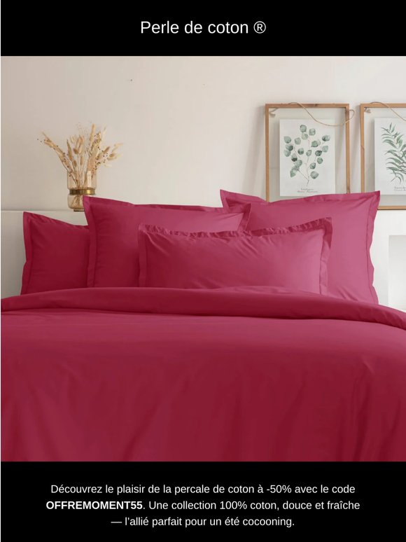 Vente flash - Linge de lit en percale de coton