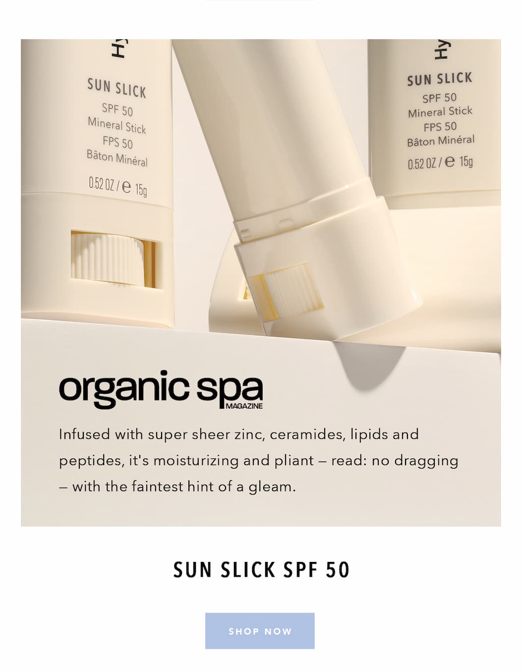 Organic Spa Magazine: Sun Slick SPF 50