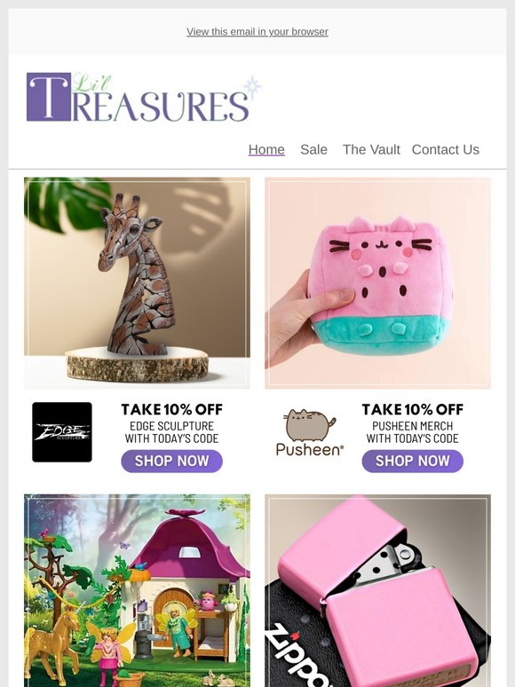 On Sale Tonight 💜 Edge Sculpture | Pusheen | Playmobil | Zippo