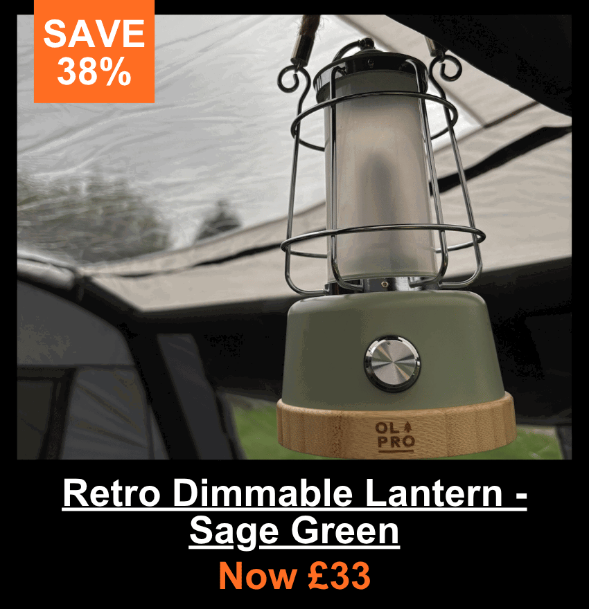 Retro Dimmable Lantern - Sage Green