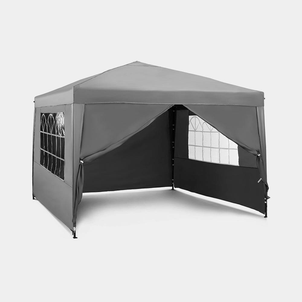 Image of Grey Pop-up Gazebo Set 3m x 3m 