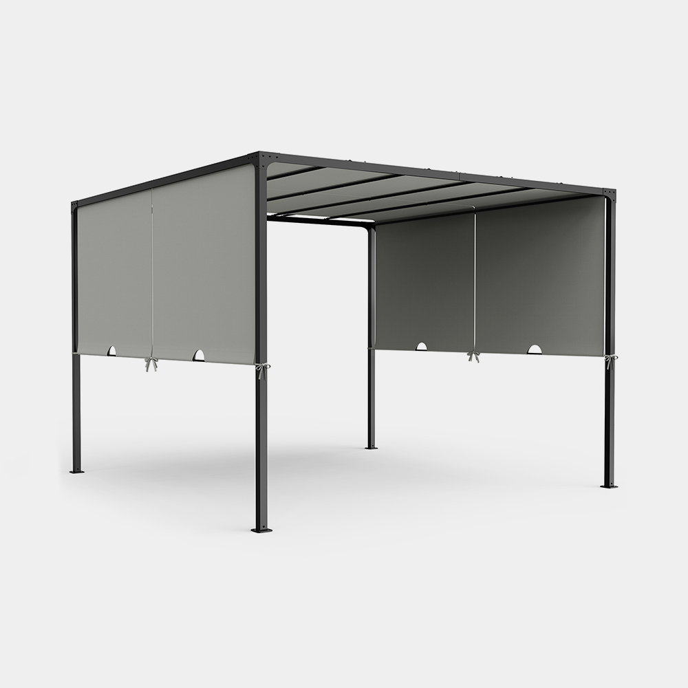 Image of Metal Pergola with Sliding Roof - 3m x 3m