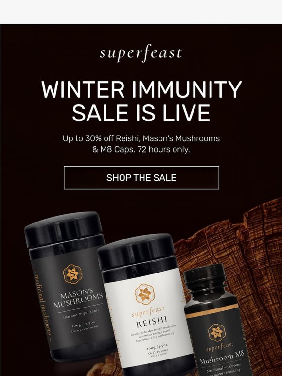 Winter Immunity Sale is LIVE