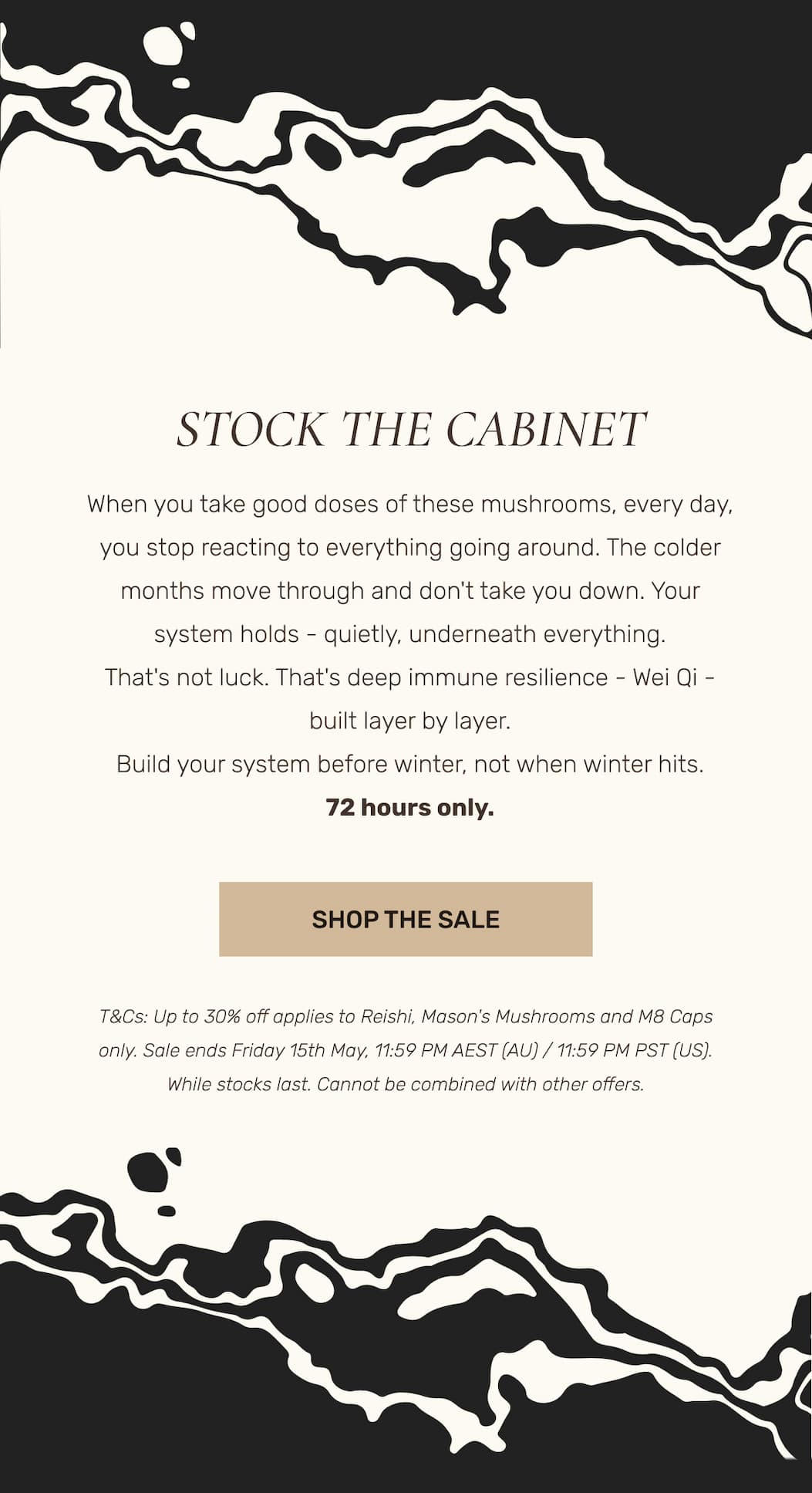 STOCK THE CABINET | SHOP THE SALE