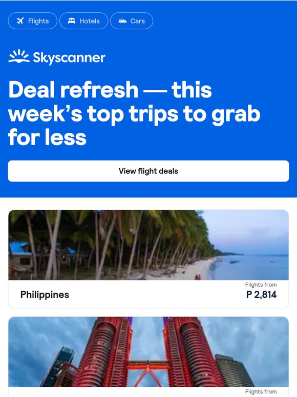 Lowest prices this week: P 2,814 return