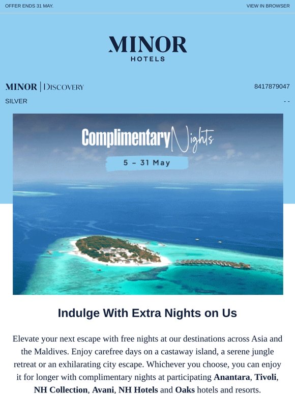 —, enjoy complimentary nights for a limited time