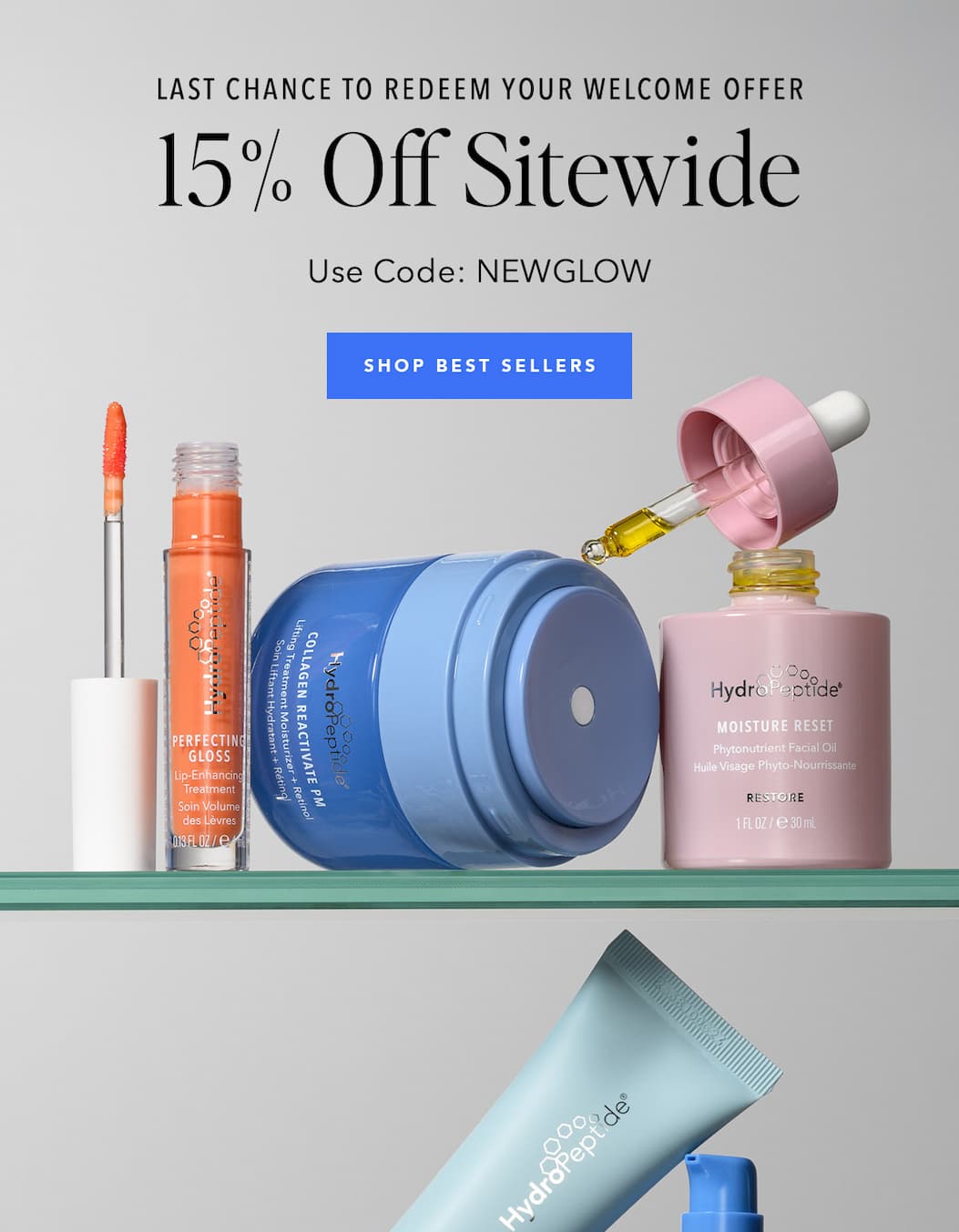 Last chance! 15% off Sitewide with code NEWGLOW