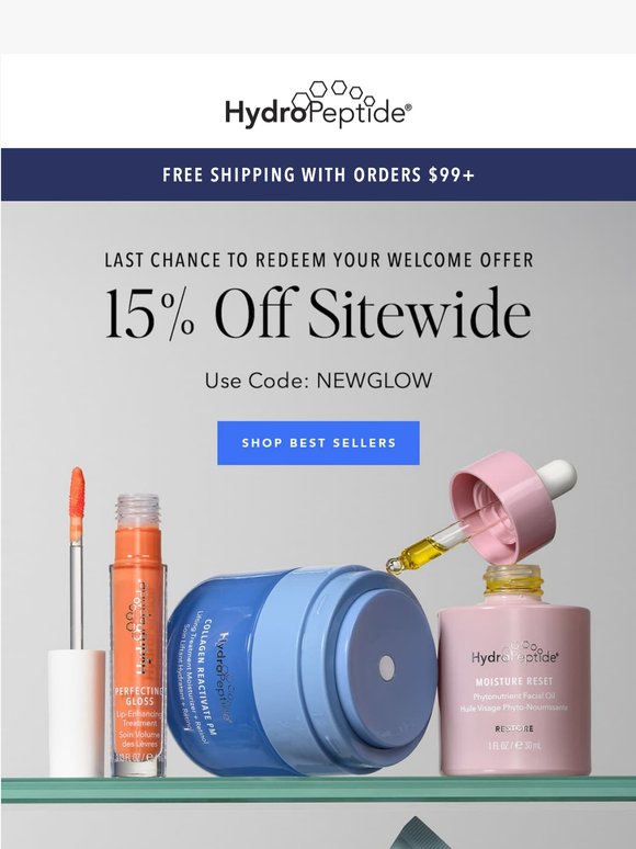 Last chance to redeem your 15% off