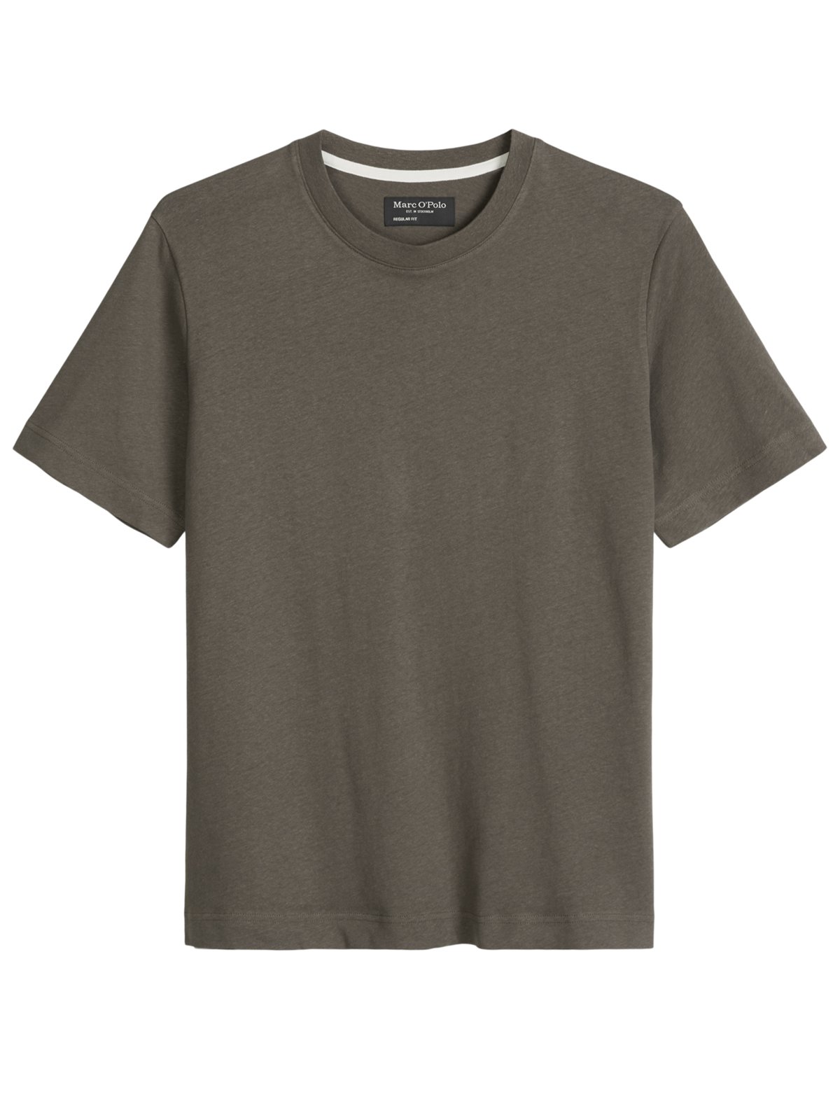 Strick-T-Shirt aus Bio-Baumwolle und Leinen, Regular Fit