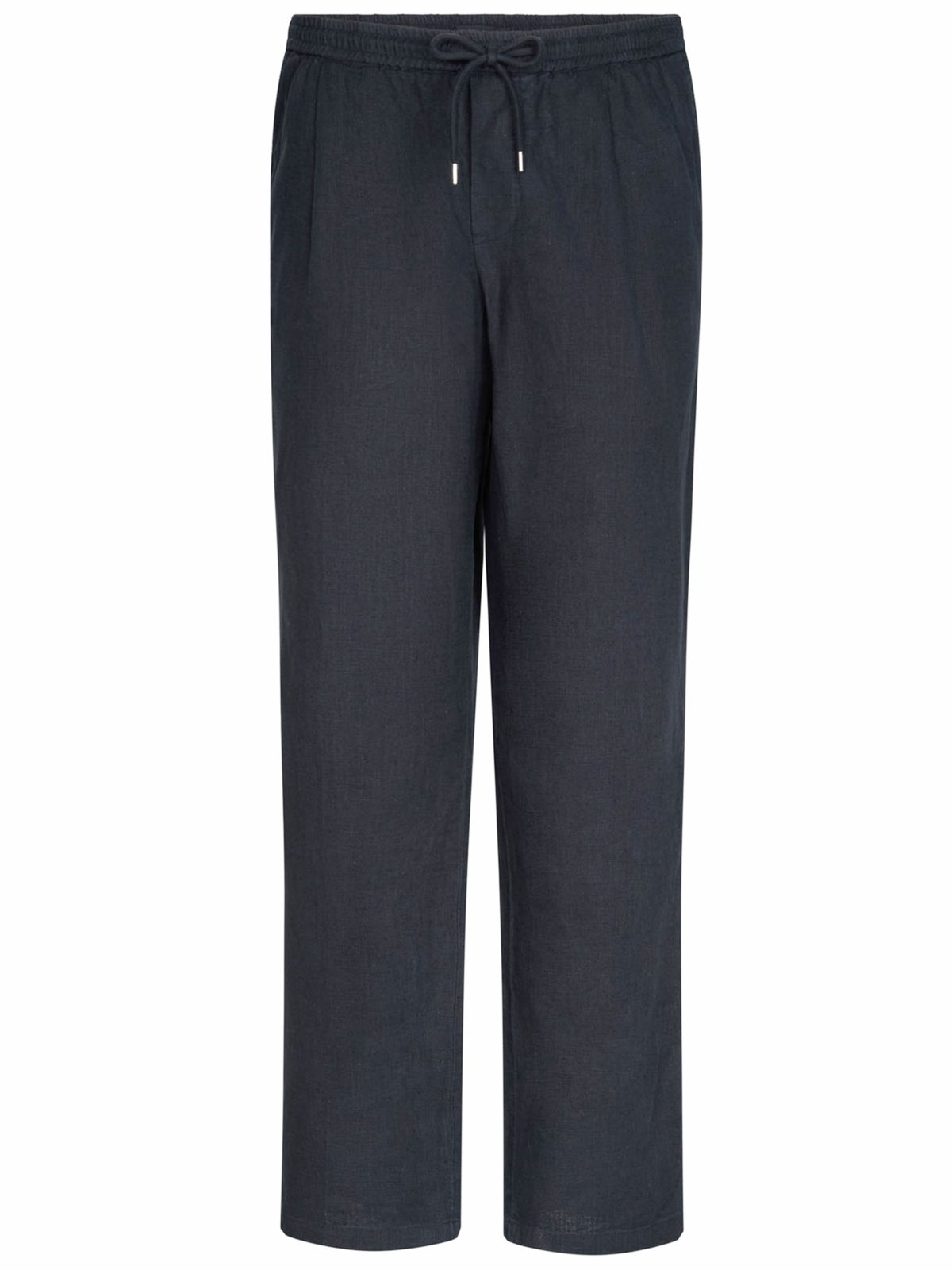 Leinenhose mit Baumwollanteil und Bundfalte, Loose Fit