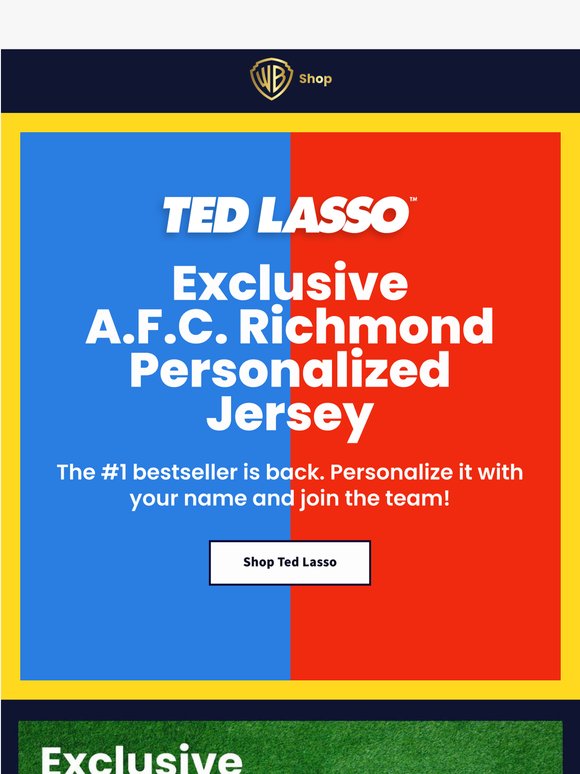 It's Back! Exclusive Ted Lasso Personalized Jersey