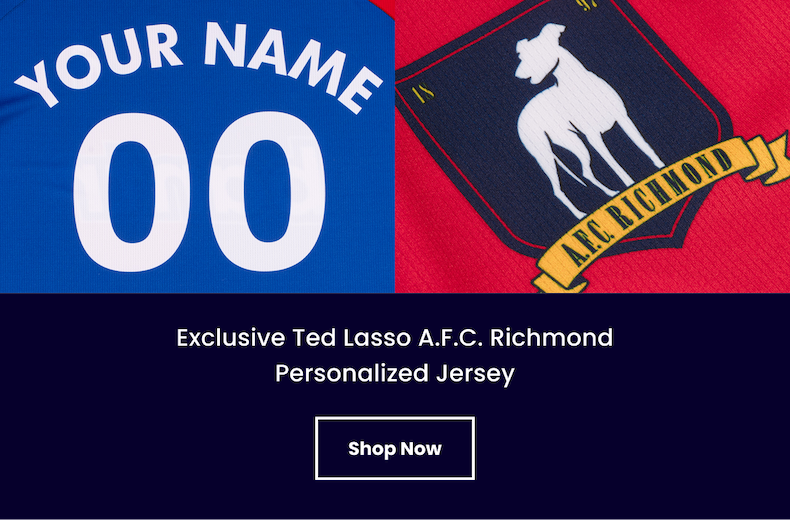 Exclusive Ted Lasso A.F.C. Richmond Personalized Jersey. Shop Now