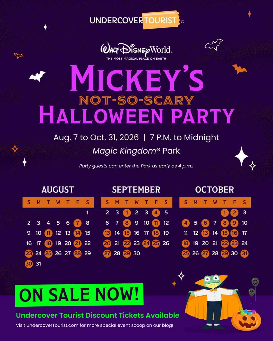 Mickey's Not-So-Scary Halloween Party Dates
